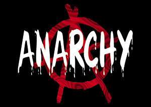 Anarchy Dripping Symbol Postcard  