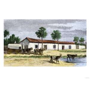 Boer Farm in South Africa, Mid 1800s Premium Poster Print, 12x16 