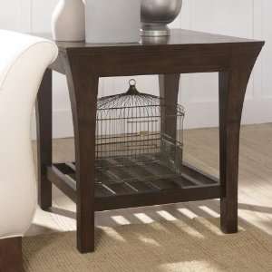    00 Urban Flair Square End Table in Umber Finish: Furniture & Decor