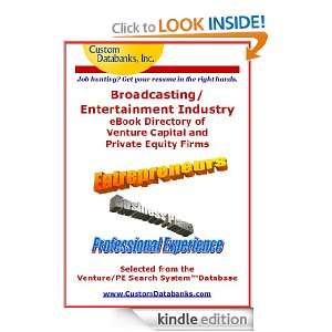 Broadcasting/Entertainment Industry eBook Directory of Venture Capital 