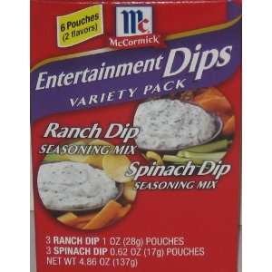 McCormick Entertainment Dips Variety Pack with Ranch Dip & Spinach Dip 