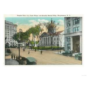 Binghamton, New York   Exterior View of Court House Giclee Poster 