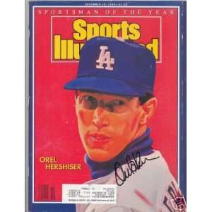  Orel Hershiser Dodgers Signed Si Sports Illustrated Soy 