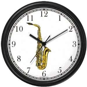  Saxophone Musical Instrument   Music Theme Wall Clock by 