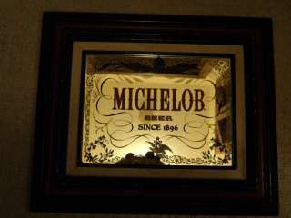 Vintage Anheuser Busch Michelob Beer Mirror   19x15  