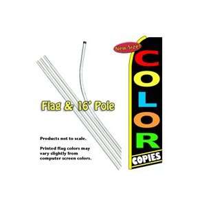  Color Copies Feather Banner Flag Kit (Flag & Pole): Patio 