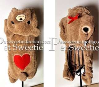 Funny Bear Style Dog Clothes Apparel Clothing Supplies  