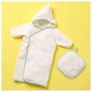  Baby Robes & Towels: Baby White Organic Hooded Kimono 