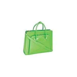   Lake Forest Italian Leather Ladies Briefcase   Green: Office Products