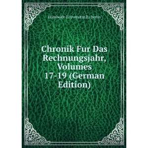   17 19 (German Edition) Humboldt UniversitÃ¤t Zu Berlin Books