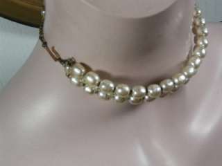 Vintage unsigned Miriam Haskell Baroque Pearl Chocker Necklace  