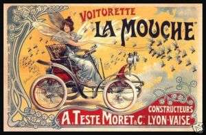 La Mouche   French Vintage Poster Cars and Cycles  