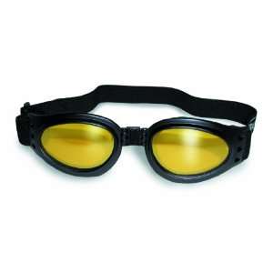  Adventure JR Foldable Goggles Black Frame Yellow Tint 