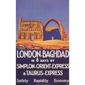  BAGHDAD IRAQ LONDON IN 8 DAYS TRAVEL TOURISM LARGE VINTAGE 