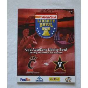  2011 AutoZone Liberty Bowl Program   Cincinnati Bears vs 