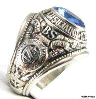 1966 UNC Chapel Hill CLASS RING   10k White Gold Solid Back 35.3g 