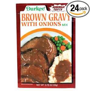 Durkee Brown Gravy With Onions Mix, .75 Ounce Packets (Pack of 24)