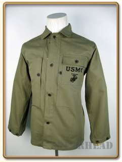 WW2 USMC P44 HBT Utility Shirt M (42R) (Green Shape)  