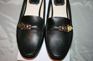 NEW AUTH CHRISTIAN DIOR BUCKLE MOCASSIN LOAFER BLACK SHOES 37.5 7.5 
