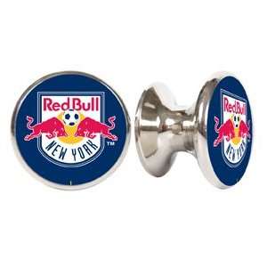New York Red Bull MLS Stainless Steel Cabinet Knobs / Drawer Pulls (2 