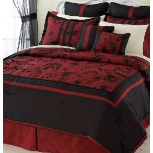  Broadway 24 piece Bed in a Bag Comforter/Burgundy/King 