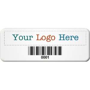 com Custom Asset Label With Barcode, 0.75 x 2 Gold Polyester Labels 