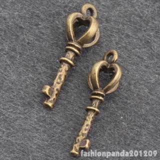10pcs magic staves Antique Bronze Brass Charms crafts jewelry DIY 