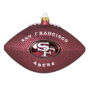  San Francisco 49ers NFL Glass Football Ornament (5) Everything Else
