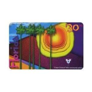   30.00 Face 1996 Stock Card With Florida Palm Trees & Sun (1st Ptg
