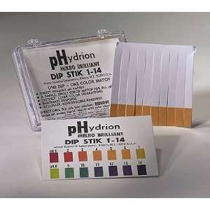 pHydrion plastic pH indicator strips in clear plastic case, 6.5 to 13 