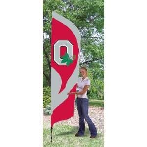   OSU Buckeyes Applique Embroidered House Yard Tall Team Flag W/Pole