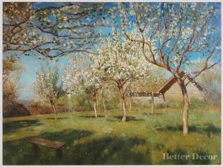 16 PRINT Apple Trees in Blossom by Levitan ANTIQUE MUSEUM ART  