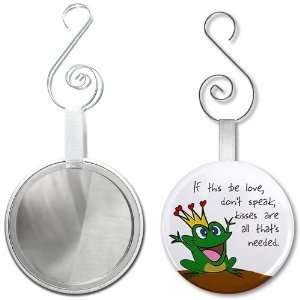 Creative Clam Kiss The Frog Valentines Day 2.25 Inch Glass Mirror 