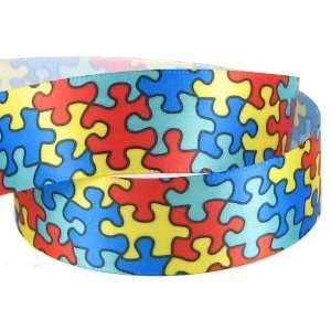   Autism Awareness Satin Ribbon  Jigsaw Puzzle: Arts, Crafts & Sewing