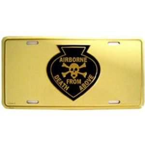  U.S. Army Airborne Death From Above Spade License Plate 