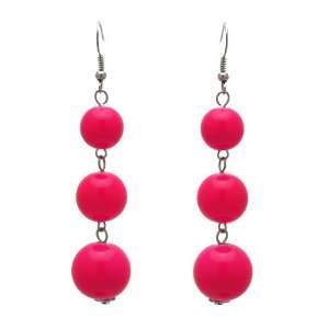  Cherries Silver Pink Berry Hook Earrings Jewelry