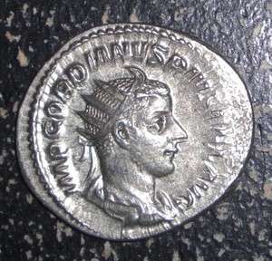   Roman   Gordian III. 238 244 AD. Sol. AR Antoninianus coin  