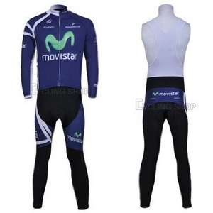  Star team movistar / jersey long suit / sweat breathable 