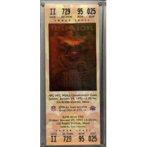  Super Bowl XXIX Full Ticket January 29, 1995 Sports 