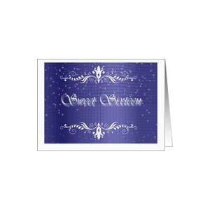  Blue and White Sweet Sixteen Invitation Card: Toys & Games