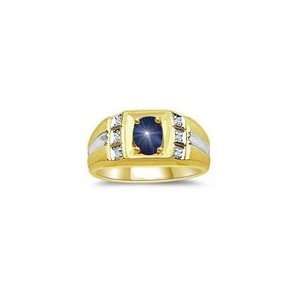  0.03 CT 7X5 OVAL BLUE STAR MENS RING 10.0 Jewelry