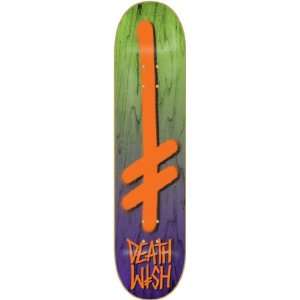  Deathwish Gang Logo Skateboard Deck   8.38 Double Dip Green 