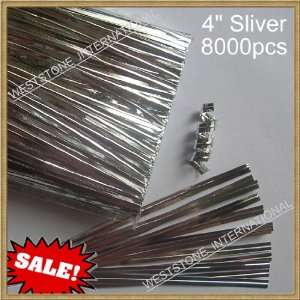  8000pcs 4 Metallic Silver Twist Ties: Everything Else