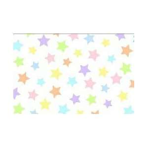 SheetWorld Fitted Basket Sheet   Pastel Colorful Stars Woven   Made In 
