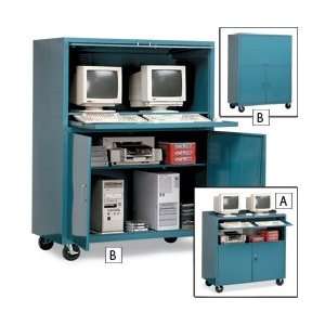  EDSAL Extra Wide Mobile Computer Workstations   Blue 