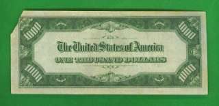 1000 1934A Green Seal CHICAGO Federal Reserve Note  