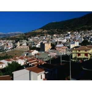 Town and Surrounding Hills, Orgosolo, Sardinia, Italy Photographic 