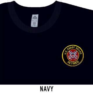 Coast Guard RETIRED Iron On Patch T SHIRT 31 Color  