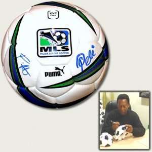 Freddy Adu and Pele Autographed Official Puma MLS Soccer Ball
