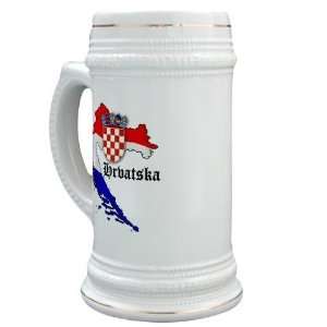  Croatia Flag Map Flag Stein by CafePress: Everything Else